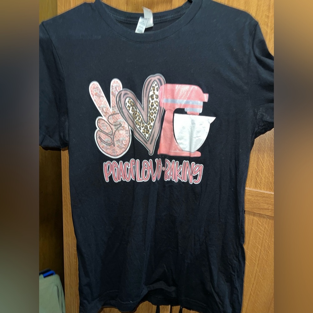 Bella Canvas Black Short Sleeve Tee Peaceful Toast Design
